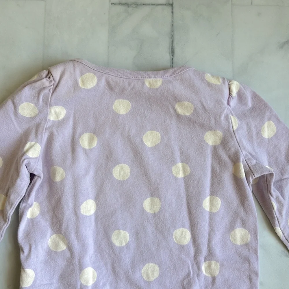 Baby Gap Pastel Purple Polka Dotted Cotton Bodysuit